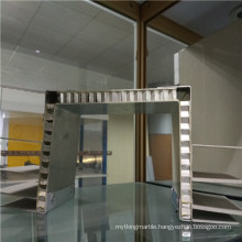 Two Sides Bended Aluminium Honeycomb Panels Exhibition Stand Panels